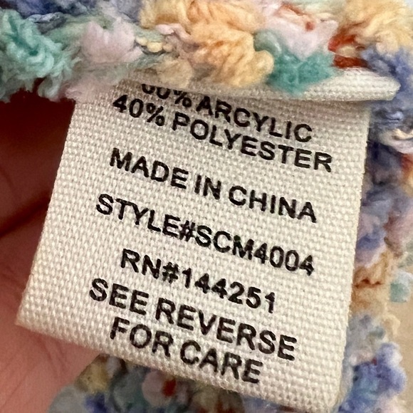 Jessica Simpson Confetti Chenille Cardigan Sweater - Small - Picture 6 of 7